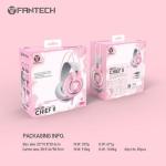 אוזניות גיימינג ורודות FANTECH HG20