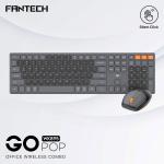 סט מקלדת ועכבר משרדי אלחוטי לחיצה שקטה WK895 Fantech שחור