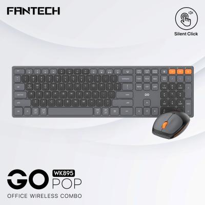 סט מקלדת ועכבר משרדי אלחוטי לחיצה שקטה WK895 Fantech שחור