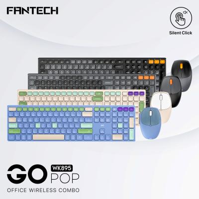 סט מקלדת ועכבר אלחוטי לחיצה שקטה WK895 Fantech במגוון צבעים