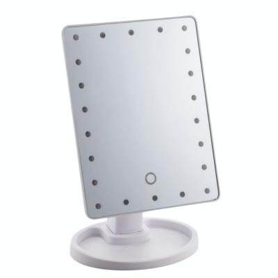 מראת איפור מלבנית 16X21cm עם תאורת לד בטאץ’