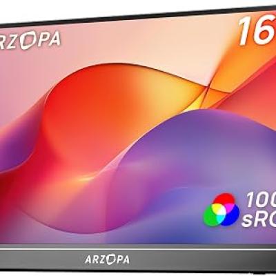 מסך עזר נייד דגם Z1C מבית ARZOPA בצבע שחור