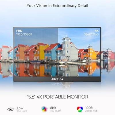 מסך עזר נייד 4K דגם E1 מבית ARZOPA