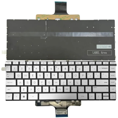 מקלדת למחשב נייד Hp 14-dw silver no backlight