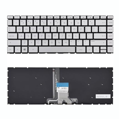 מקלדת למחשב נייד Hp 14-CD 14-CE 14-CK Silver backlight