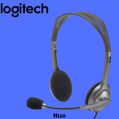 אוזניות משרדיות חוטיות עם מיקרופון Logitech H110